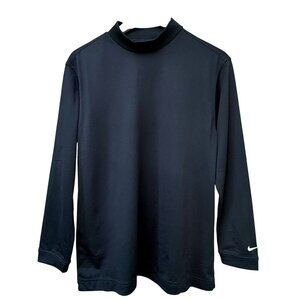 NIKE Golf Boys Pullover XL (18-20) Youth Blue Mock Neck Long Sleeve Navy Blue